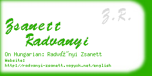 zsanett radvanyi business card